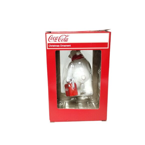 Coca Cola Polar Bear Mascot Coke 3 in Christmas Tree Ornament Kurt Adler Box Dmg - Picture 5 of 9